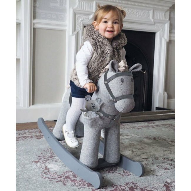 Little Bird Told Me - Stirling  Mac Rocking Horse, Pentru Copii De Peste 9 Luni, Jucarie Moale Inclusa Cu Balansoare Din Lemn, Tesaturi Senzoriale Pentru Fetite Si Baieti Pjblb3098