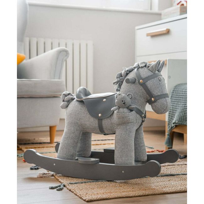 Little Bird Told Me - Stirling  Mac Rocking Horse, Pentru Copii De Peste 9 Luni, Jucarie Moale Inclusa Cu Balansoare Din Lemn, Tesaturi Senzoriale Pentru Fetite Si Baieti Pjblb3098