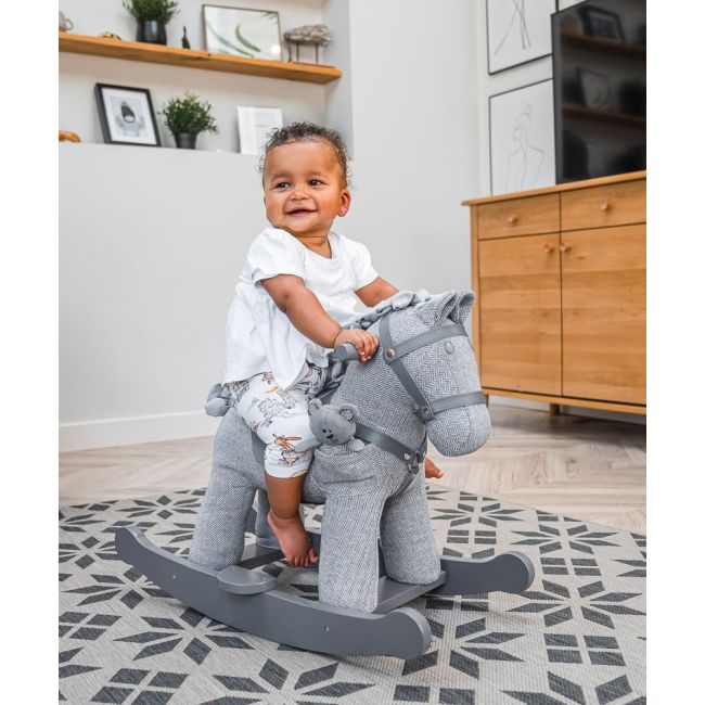 Little Bird Told Me - Stirling  Mac Rocking Horse, Pentru Copii De Peste 9 Luni, Jucarie Moale Inclusa Cu Balansoare Din Lemn, Tesaturi Senzoriale Pentru Fetite Si Baieti Pjblb3098