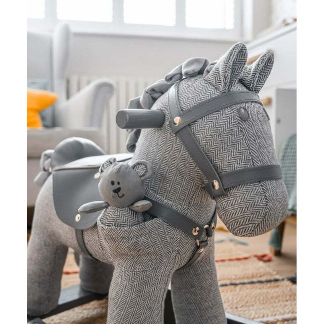 Little Bird Told Me - Stirling  Mac Rocking Horse, Pentru Copii De Peste 9 Luni, Jucarie Moale Inclusa Cu Balansoare Din Lemn, Tesaturi Senzoriale Pentru Fetite Si Baieti Pjblb3098