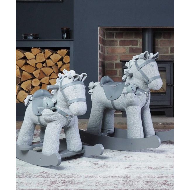 Little Bird Told Me - Stirling  Mac Rocking Horse, Pentru Copii De Peste 9 Luni, Jucarie Moale Inclusa Cu Balansoare Din Lemn, Tesaturi Senzoriale Pentru Fetite Si Baieti Pjblb3098