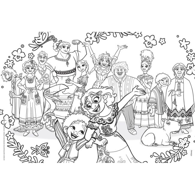 Puzzle de colorat - encanto (2 x 60 piese)