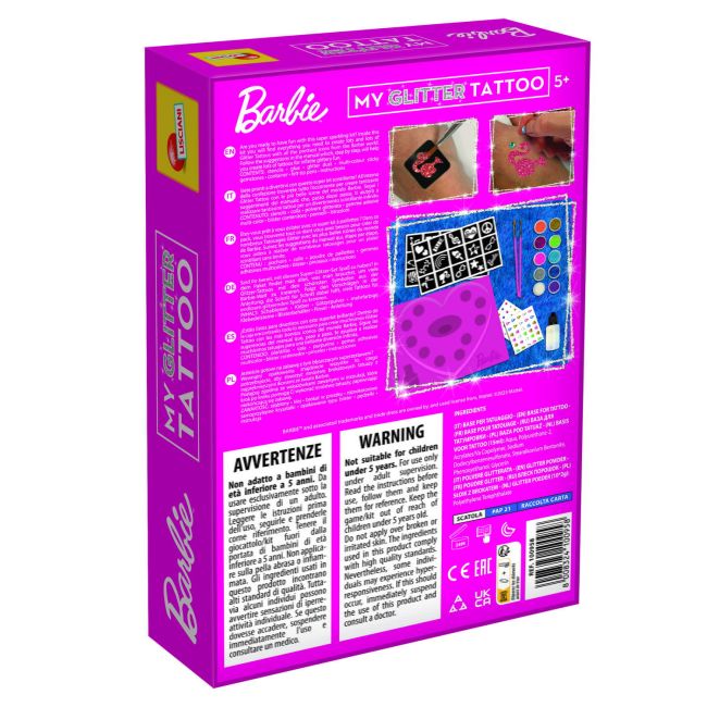 Setul meu de tatuaje cu sclipici - barbie