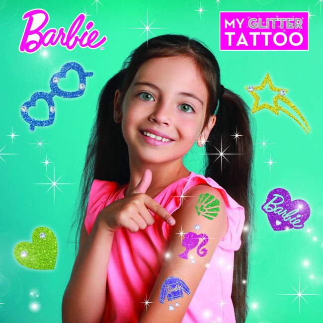 Setul meu de tatuaje cu sclipici - barbie
