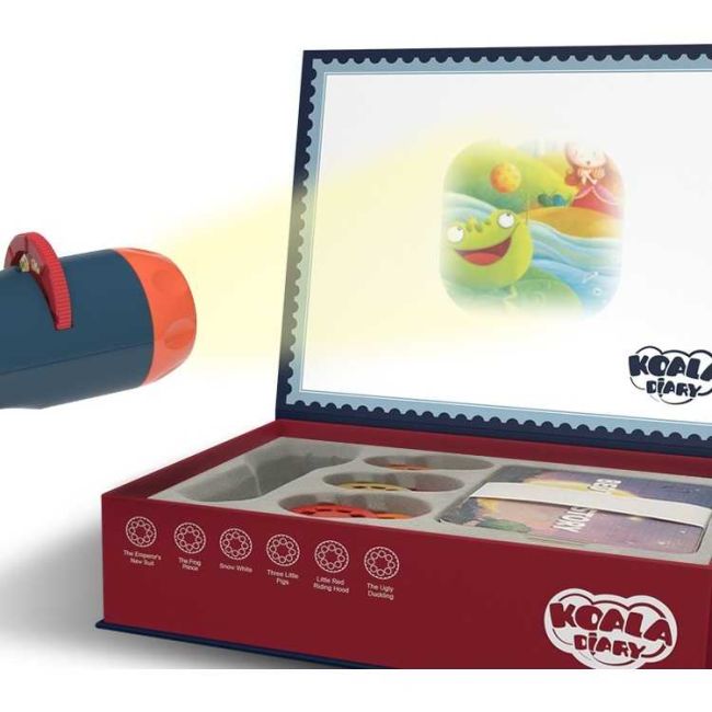 Teatru de povesti cu proiector, 6 povesti in Limba Romana Koala Diary KD80601RO BBJKD80601RO_Albastru