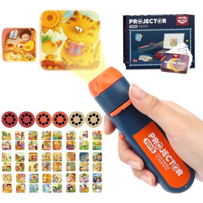 Teatru de povesti cu proiector, 6 povesti in Limba Romana Koala Diary KD80601RO BBJKD80601RO_Albastru