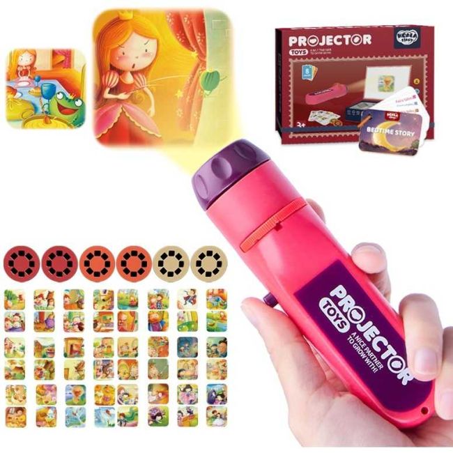 Teatru de povesti cu proiector, 6 povesti in Limba Romana Koala Diary KD80601RO BBJKD80601RO_Roz