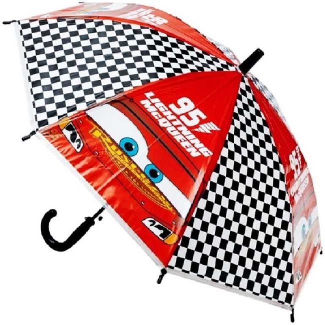 Umbrela copii POE semiautomata Cars 95 Lightning McQueen, diametru 74 cm EPLUSM EPMDISC52509449 BBJEPMDISC52509449_Rosu