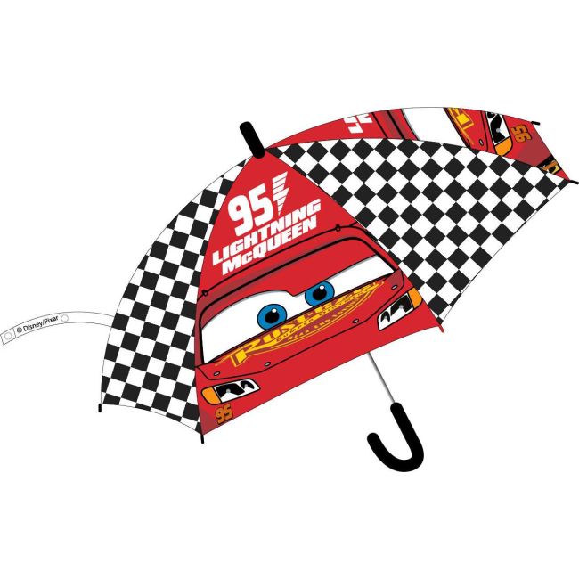 Umbrela copii POE semiautomata Cars 95 Lightning McQueen, diametru 74 cm EPLUSM EPMDISC52509449 BBJEPMDISC52509449_Rosu