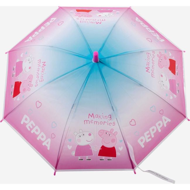 Umbrela copii POE semiautomata Peppa Making Memories, diametru 74 cm EPLUSM EPMPP5250916 BBJEPMPP5250916_Roz