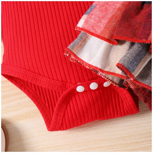 Costumas cu body rosu pentru fetite - Lolita MB798-2-de2
