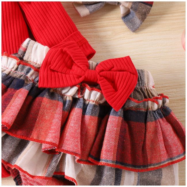 Costumas cu body rosu pentru fetite - Lolita MB798-2-de2