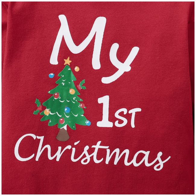 Costumas din 4 piese pentru bebelusi - First Chrismas MBMer17