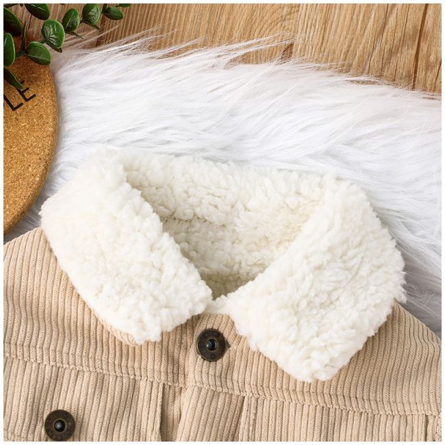 Jacheta crem imblanita din reiat MB820-1
