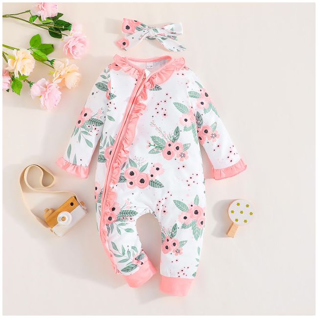 Salopeta pentru bebelusi - Rose flowers LI837-de2