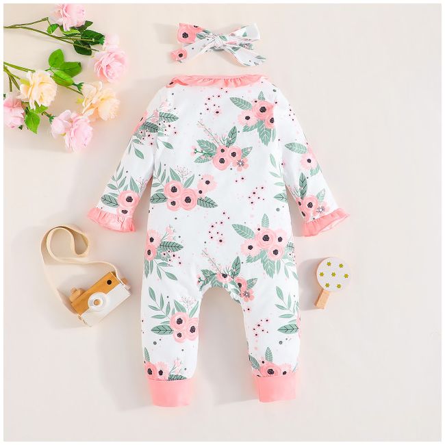 Salopeta pentru bebelusi - Rose flowers LI837-de2
