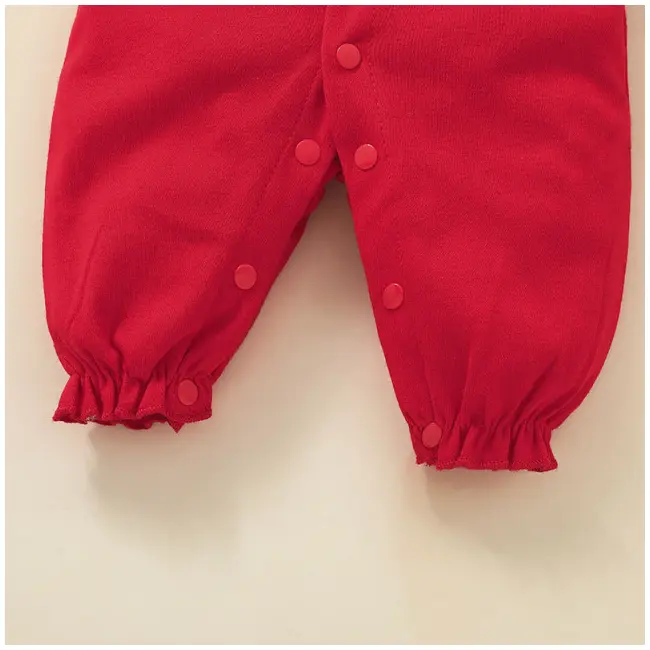 Salopeta rosie cu boneta pentru bebelusi AD839-de2