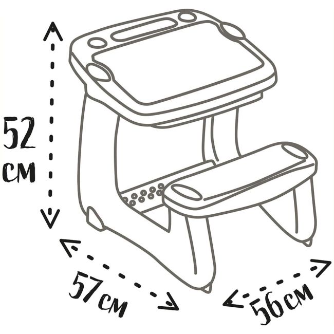 Banca scolara smoby magical desk cu accesorii hubs7600420224