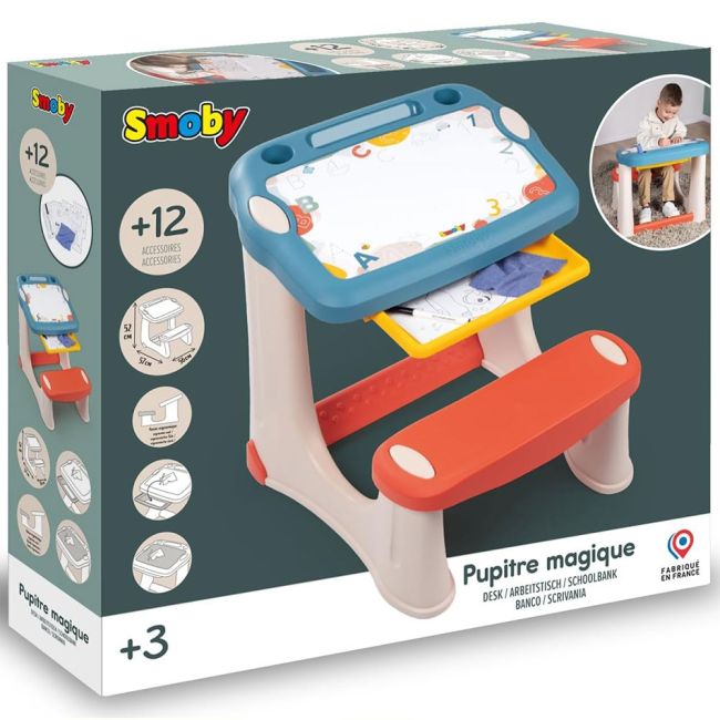 Banca scolara smoby magical desk cu accesorii hubs7600420224