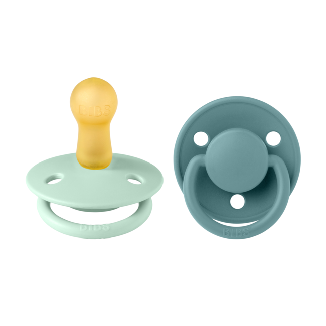 Bibs - set 2 suzete de lux latex, tetina rotunda, 6 luni +-nordic mint/island sea bbb190232