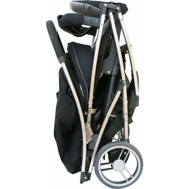Carucior sport pliabil automat Lux Usor 6.6 Kg Tehnologie inovatoare One-Hand Folding De la 6 luni pana la 22 kg Din aluminiu Cu benzi reflectorizante pe capotina FreeON Beige/Black BYN44701