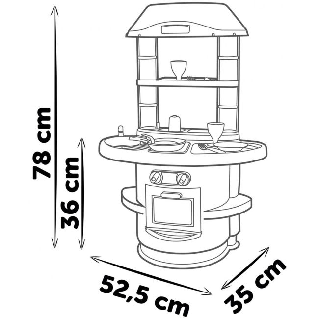 Bucatarie smoby nova verde cu accesorii hubs7600312700