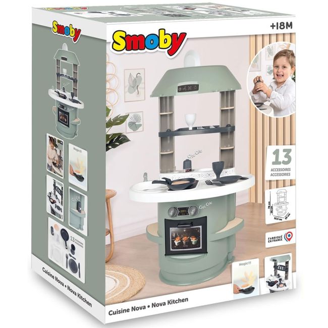 Bucatarie smoby nova verde cu accesorii hubs7600312700