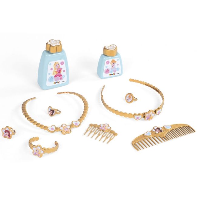 Jucarie smoby masuta de machiaj disney princess 2 in 1 roz cu accesorii hubs7600320250
