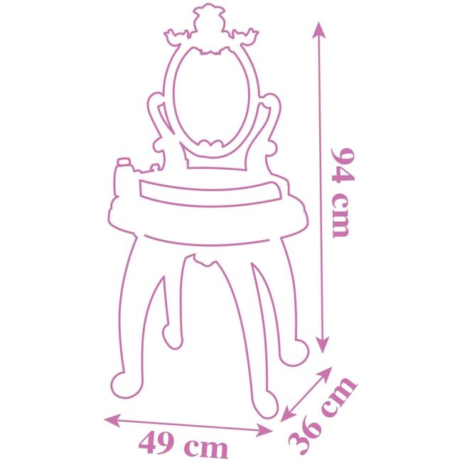 Jucarie smoby masuta de machiaj disney princess 2 in 1 roz cu accesorii hubs7600320250
