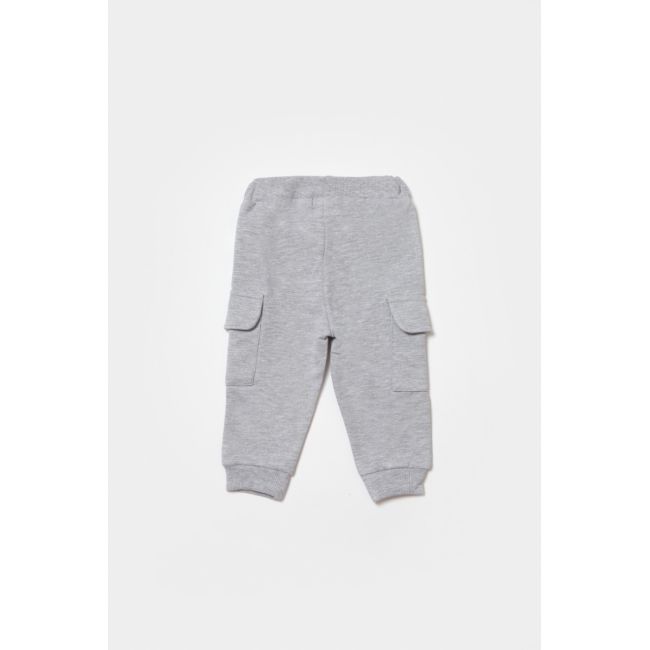 Pantaloni cu buzunare laterale, Two thread, 100%bumbac organic - Gri, BabyCosy (Marime: 3-6 Luni) JEMBC-CSY8016-3