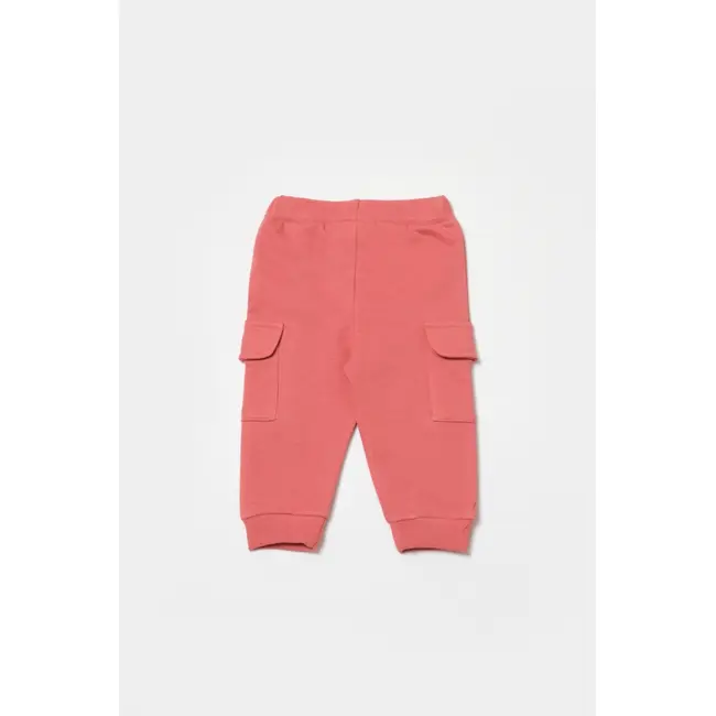 Pantaloni cu buzunare laterale, Two thread, 100%bumbac organic - Rose, BabyCosy (Marime: 12-18 Luni) JEMBC-CSY8018-12