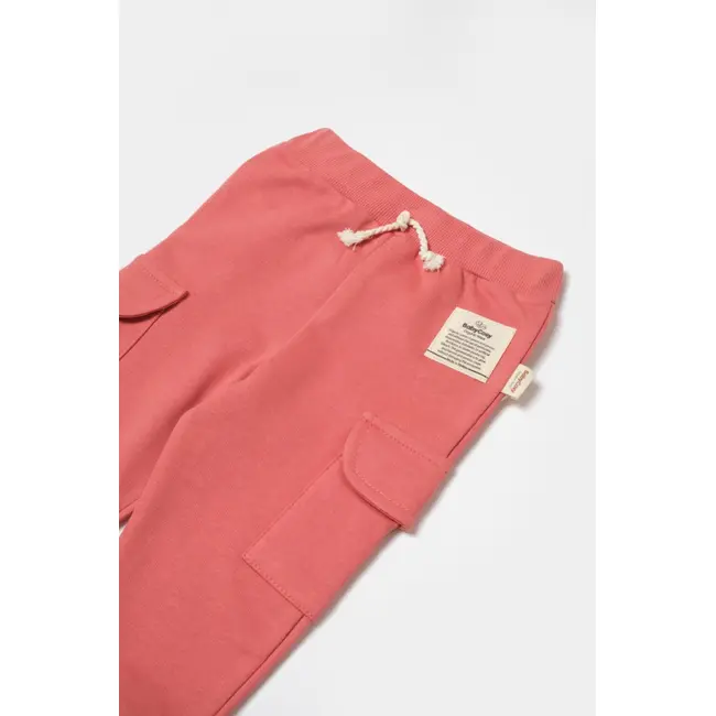 Pantaloni cu buzunare laterale, Two thread, 100%bumbac organic - Rose, BabyCosy (Marime: 18-24 Luni) JEMBC-CSY8018-18