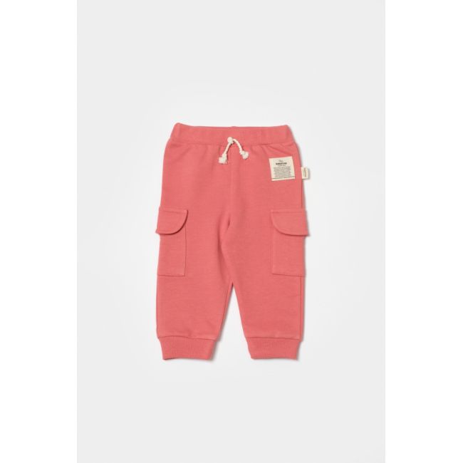 Pantaloni cu buzunare laterale, Two thread, 100%bumbac organic - Rose, BabyCosy (Marime: 3-6 Luni) JEMBC-CSY8018-3