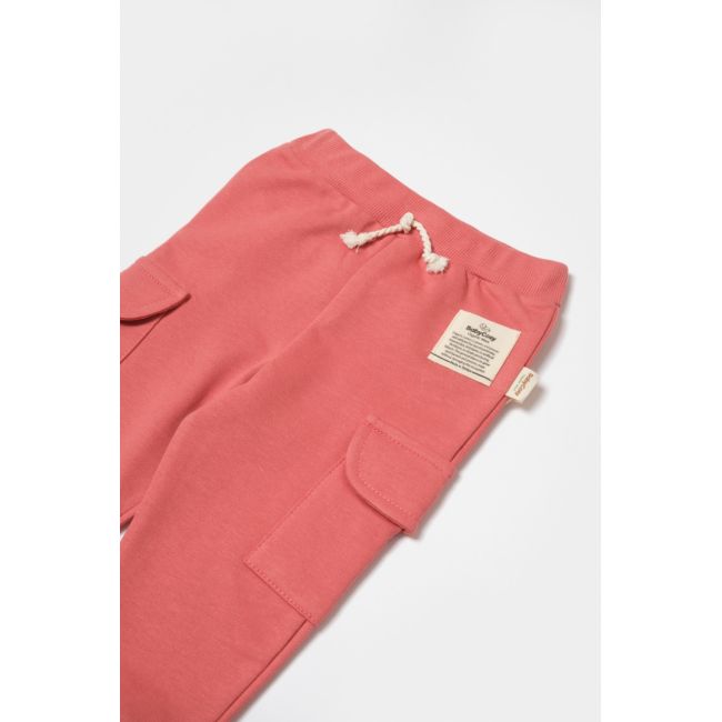 Pantaloni cu buzunare laterale, Two thread, 100%bumbac organic - Rose, BabyCosy (Marime: 6-9 luni) JEMBC-CSY8018-6