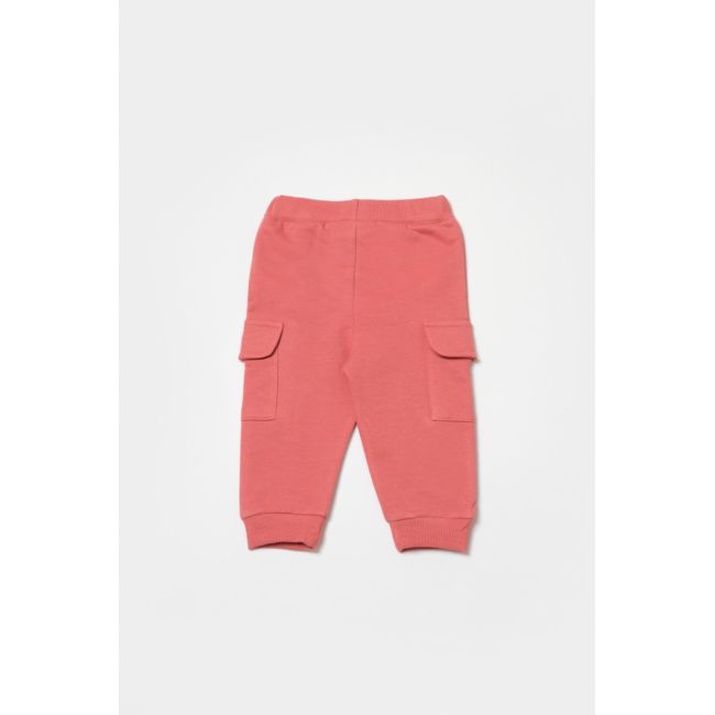 Pantaloni cu buzunare laterale, Two thread, 100%bumbac organic - Rose, BabyCosy (Marime: 9-12 luni) JEMBC-CSY8018-9