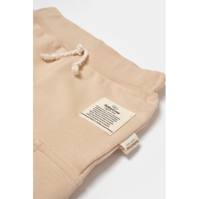 Pantaloni cu buzunare laterale, Two thread, 100%bumbac organic - Stone, BabyCosy (Marime: 12-18 Luni) JEMBC-CSY8019-12