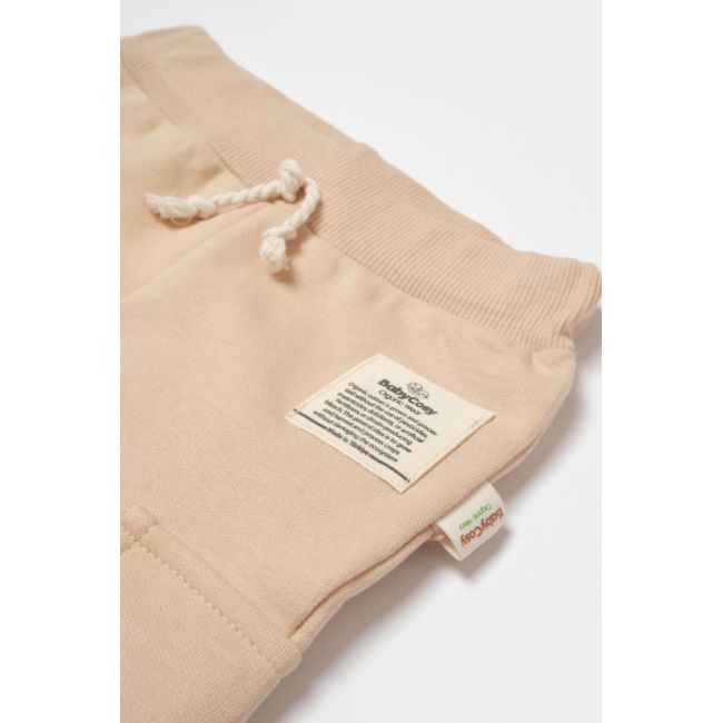 Pantaloni cu buzunare laterale, Two thread, 100%bumbac organic - Stone, BabyCosy (Marime: 6-9 luni) JEMBC-CSY8019-6