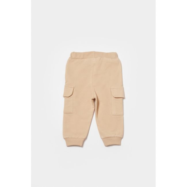 Pantaloni cu buzunare laterale, Two thread, 100%bumbac organic - Stone, BabyCosy (Marime: 9-12 luni) JEMBC-CSY8019-9