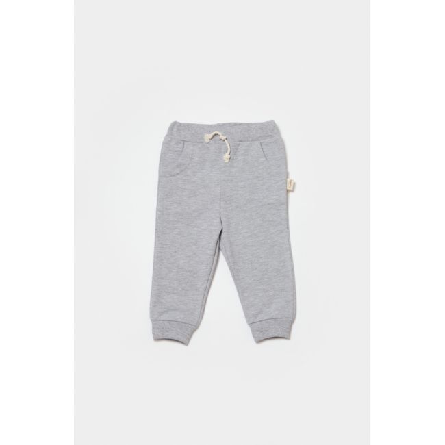 Pantaloni lungi, Two thread, 100%bumbac organic - Gri, BabyCosy (Marime: 18-24 Luni) JEMBC-CSY8020-18