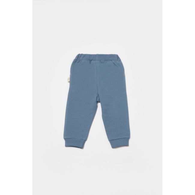 Pantaloni lungi, Two thread, 100%bumbac organic - Indigo, BabyCosy (Marime: 12-18 Luni) JEMBC-CSY8021-12