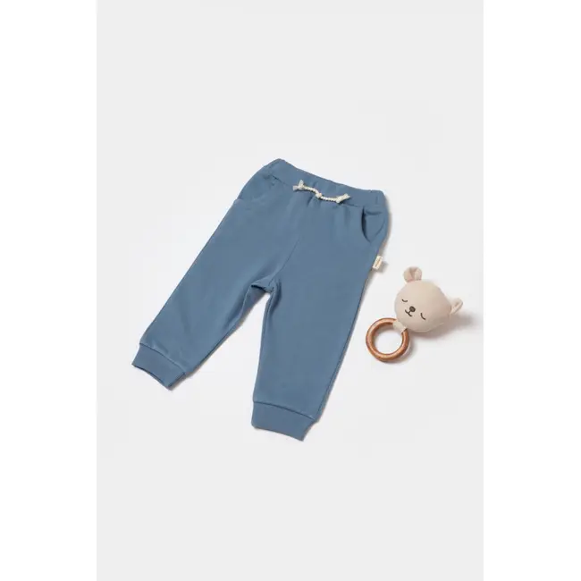 Pantaloni lungi, Two thread, 100%bumbac organic - Indigo, BabyCosy (Marime: 6-9 luni) JEMBC-CSY8021-6