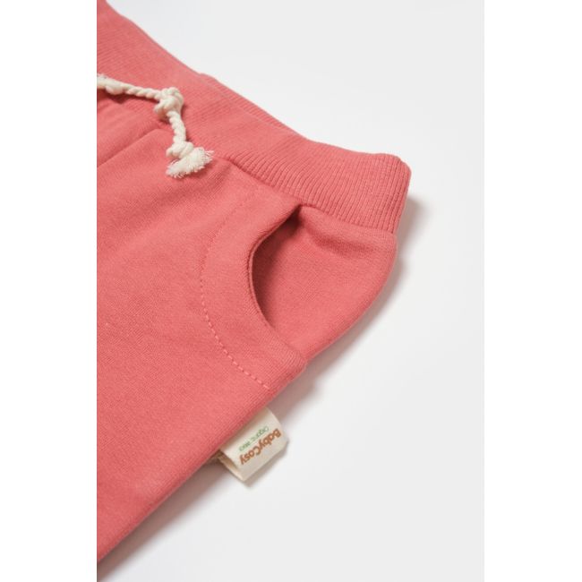 Pantaloni lungi, Two thread, 100%bumbac organic - Rose, BabyCosy (Marime: 12-18 Luni) JEMBC-CSY8022-12