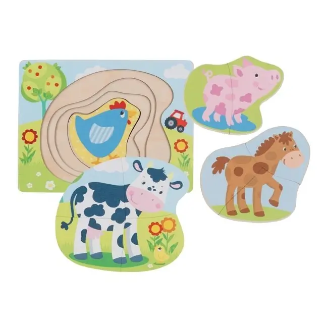 Puzzle stratificat animale de la ferma - okegoki57386