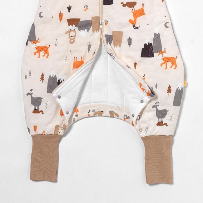 Sac de dormit cu picioruse si maneca lunga detasabila Mountain Animals 70 cm + manseta 2.5 Tog BBXCJ770-25FSN