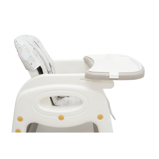 Scaun de masa 3 in1 transformabil in scaun si masuta cu placa lego olmitos  beige animals lvtkha033a
