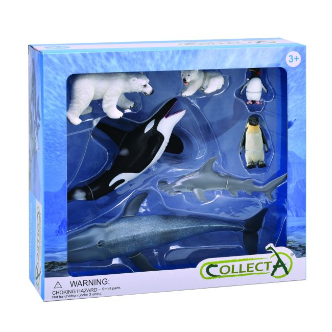 Set 7 figurine pictate manual animale antarctica - okecol84203wb
