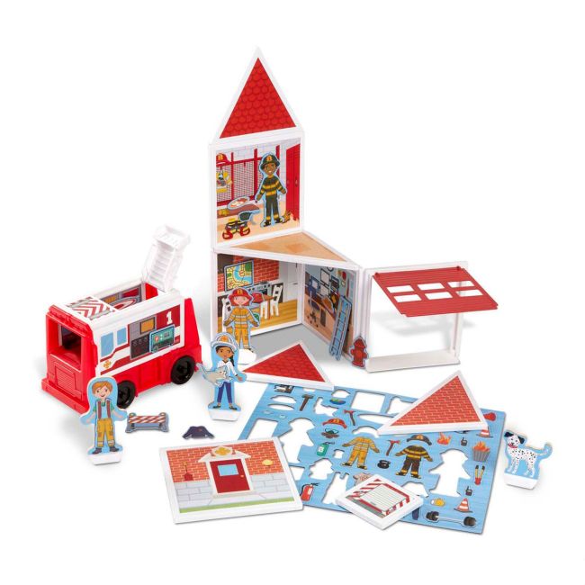 Set de joaca magnetic statia de pompieri- melissa & doug - okemd30654
