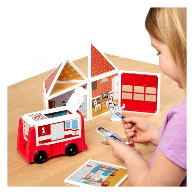 Set de joaca magnetic statia de pompieri- melissa & doug - okemd30654