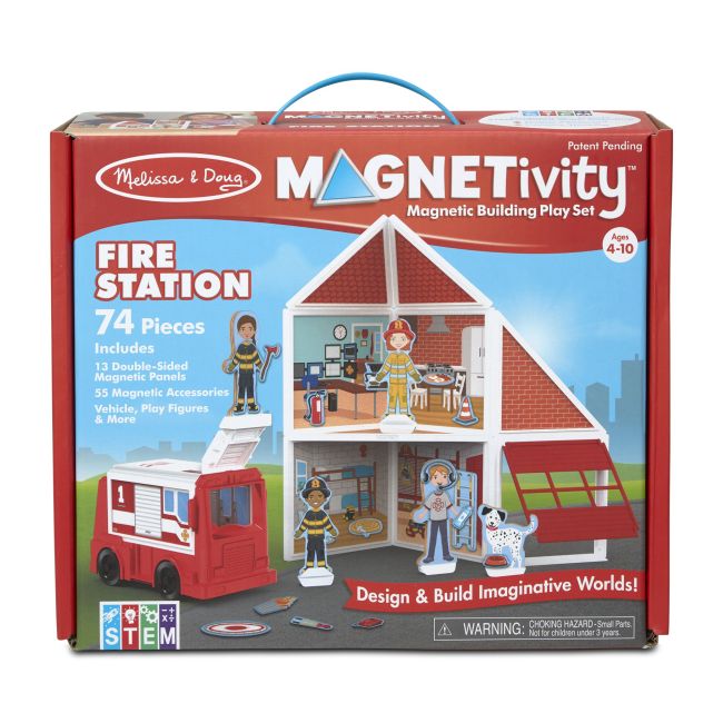Set de joaca magnetic statia de pompieri- melissa & doug - okemd30654