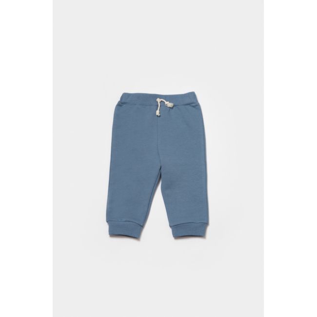 Set hanorac cu gluga si pantaloni, Two thread, 100%bumbac organic - Indigo, BabyCosy (Marime: 3-6 Luni) JEMBC-CSY8001-3